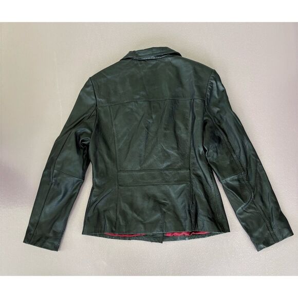 Wilsons Leather Vintage Women's Black Leather Jacket Size‎ L Mid-Length Vintage - Picture 4 of 4